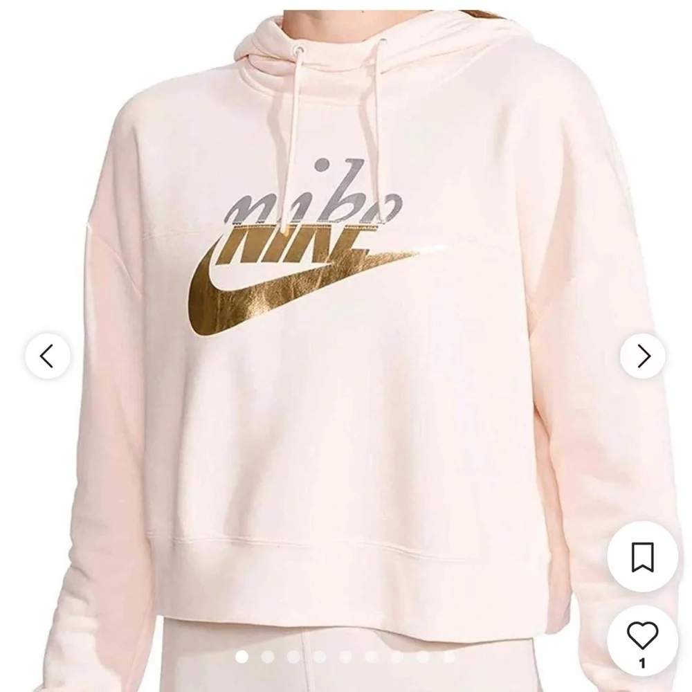 nike nsw rally nike rally hoodie metallic NIKE WOMENS Plus Size SPORTSWEAR RALLY METALLIC-LOGO Pull OVER HOODIE 